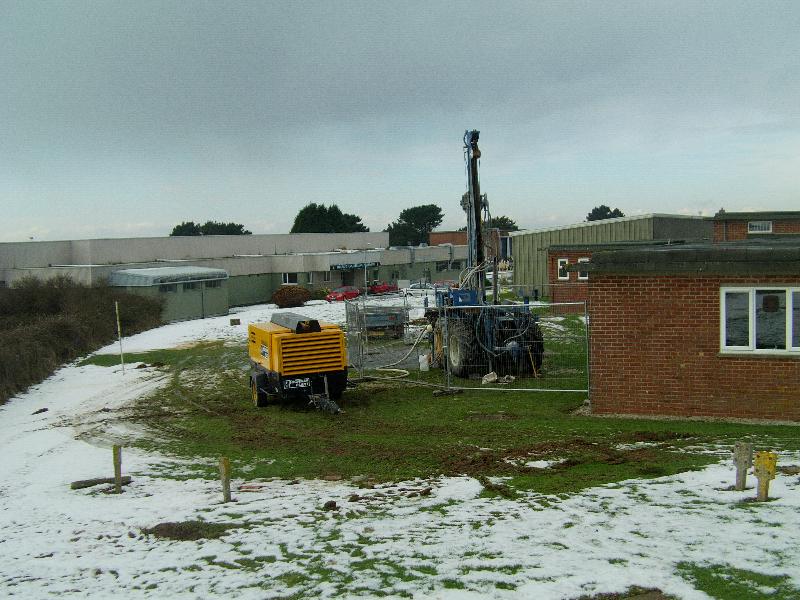 Ground Source in the snow in cornwall